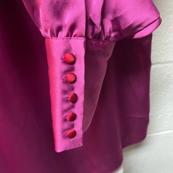 Ann Taylor Elegant Magenta Blouse. Size Medium - Picture 2 of 4